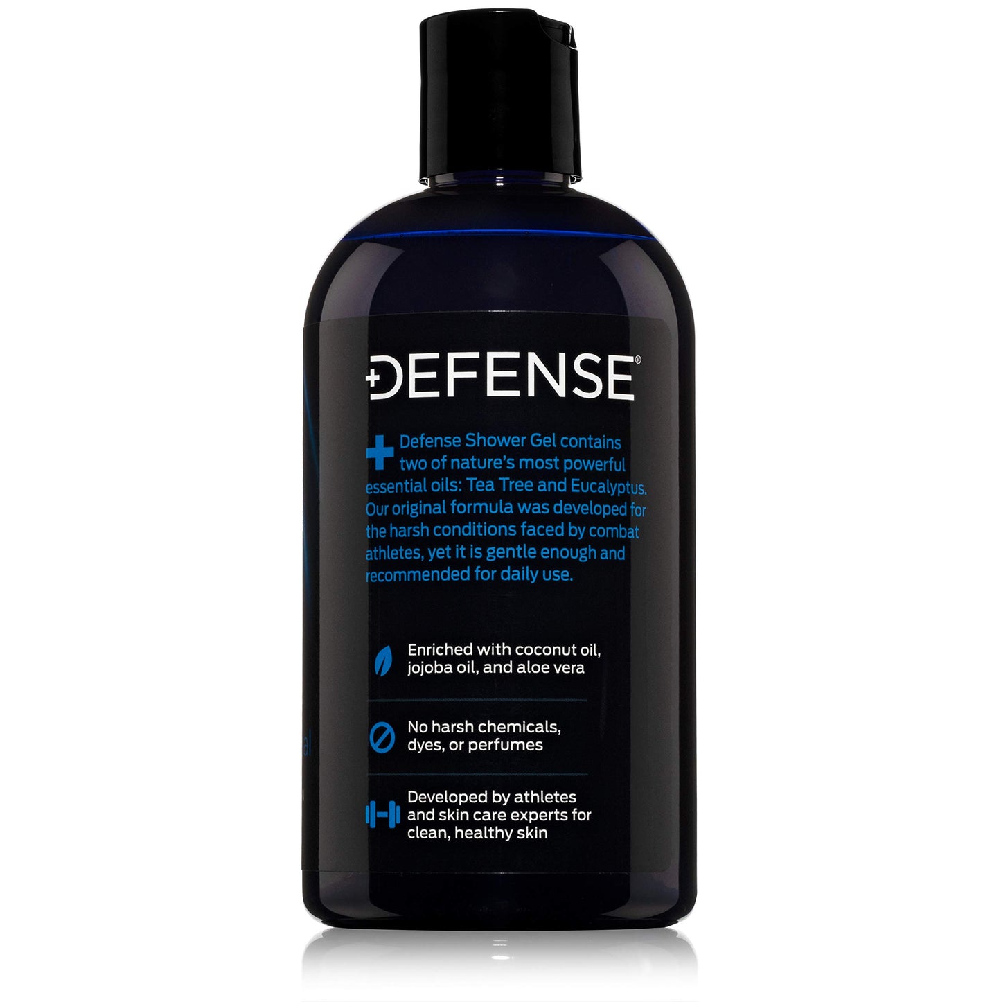 Defense Soap Organic Tea Tree Body Wash | All Natural Shower Gel with Tea Tree Oil, Eucalyptus Oil, and Aloe Vera. Wrestling Inspired, For All Mens & Womens Skin Types. 12 oz