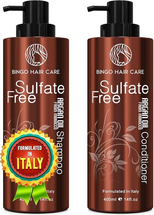 **Moroccan Oil Argan Oil Shampoo and Conditioner Set - Sulfate-Free Hydration for Curly, Color-Treated Hair**