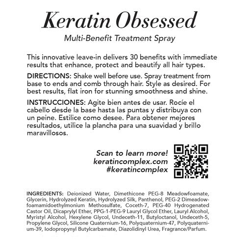 Keratin Complex - Keratin Obsessed Treatment Spray for Smooth Hair - 1.7 Fl Oz