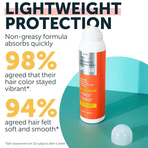 Premium SPF 30 Hair Sunscreen - Non-Greasy Aerosol Spray for UV Protection | Prevents Sunburn & Color Fade | 4.06 fl oz