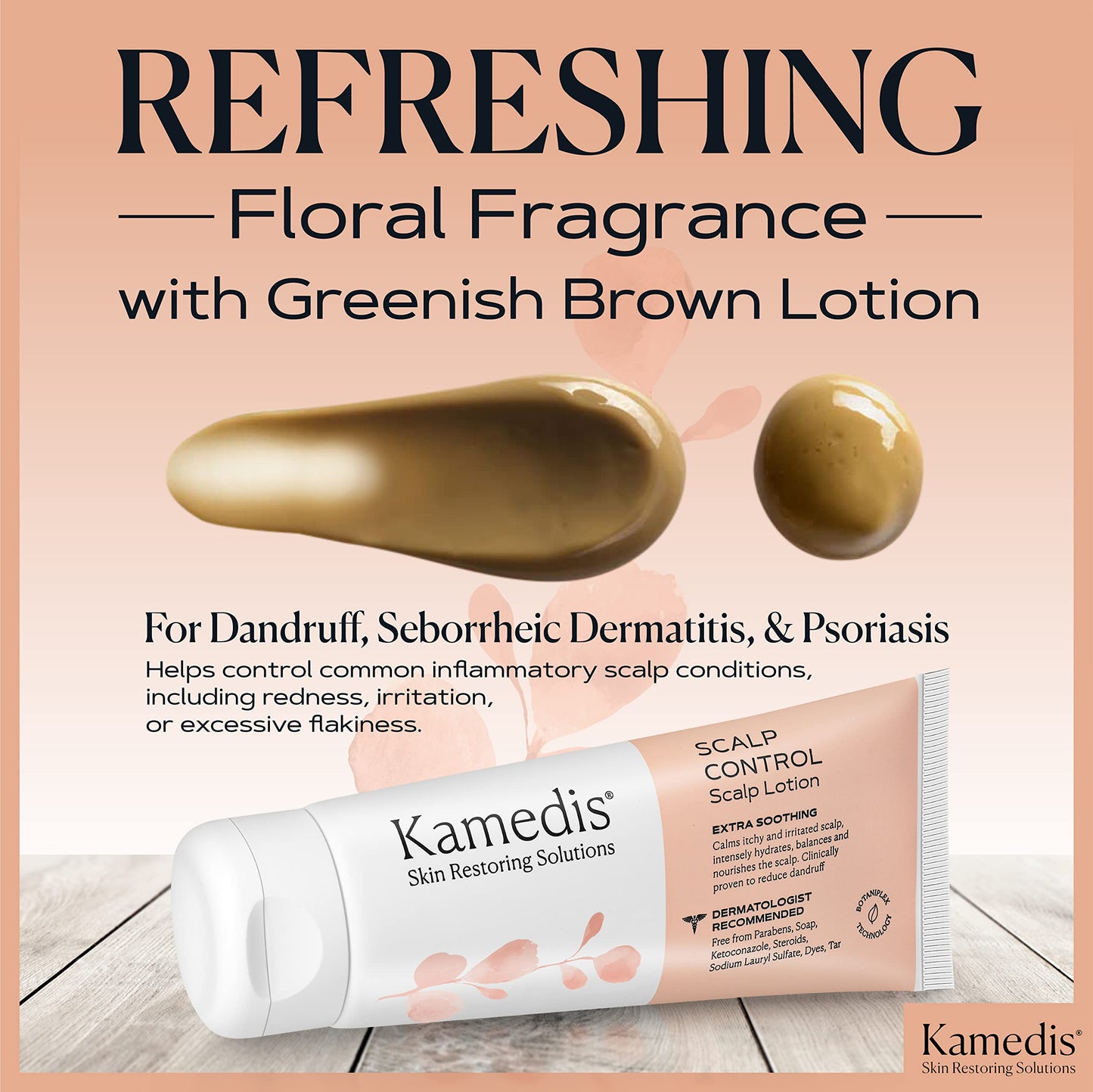 KAMEDIS Anti-Dandruff Therapy Shampoo 6.7 Fl.Oz & Botanical Moisturizer Over-Night Scalp Lotion 1.3 Fl.Oz - For Dry, Itchy, Flaky & Seborrheic Dermatitis Scalp - 2pk