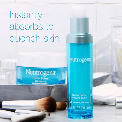 Neutrogena Hydro Boost Serum - Hydrating Hyaluronic Acid Formula for Glowing Skin | Oil-Free, 1 fl. oz