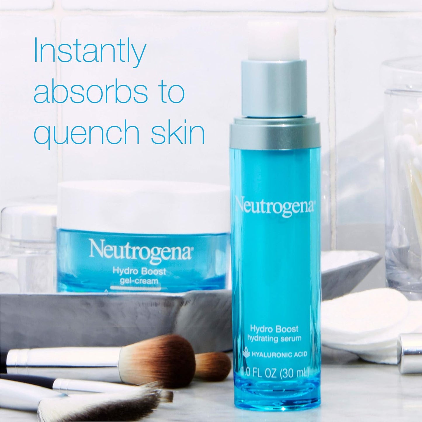 Neutrogena Hydro Boost Hyaluronic Acid Serum - Oil-Free Face Serum for Glowing Skin | 1 fl. oz