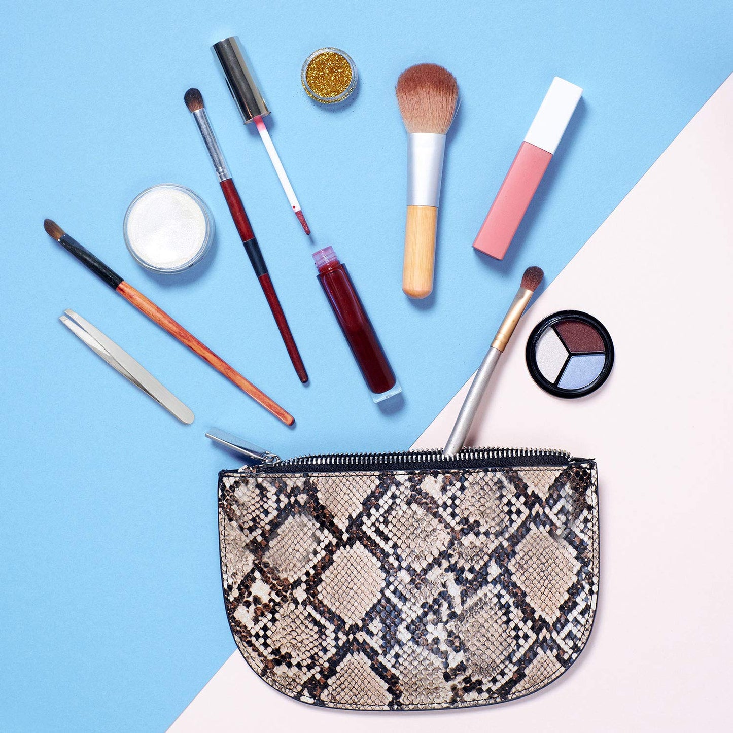 Mudder 12 Pcs Eyebrow Tweezers Set for Facial Hair Stainless Steel Slant Tip Tweezers in Bulk for Men and Women(Silver)