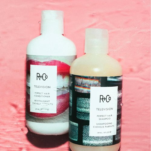 R+Co Television Perfect Hair Shampoo & Conditioner Travel Set - Smooth, Shine & Volume - Sulfate-Free & Vegan - TSA Approved - 2oz (Pack of 2)