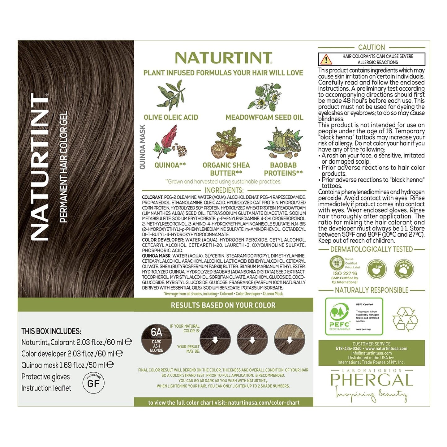 Naturtint 6A Dark Ash Blonde Permanent Hair Color (Pack of 1), Ammonia Free, Vegan, Cruelty Free, up to 100% Gray Coverage, Long Lasting Results (Packaging may vary)