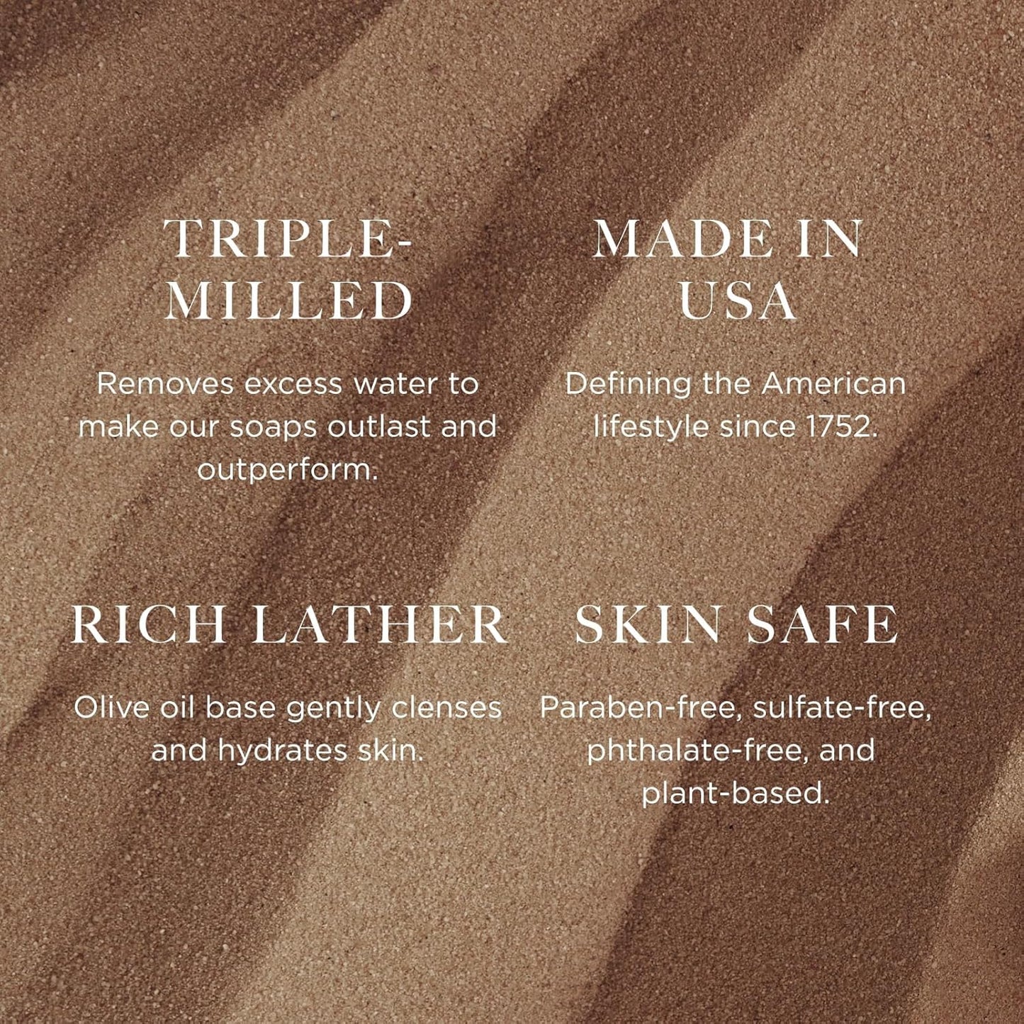 Caswell-Massey Sandalwood Soap Set - Triple Milled, Moisturizing Bath Soap | 3 Count, Made in the USA
