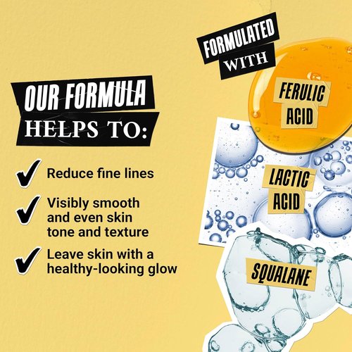 Kiehl's Ferulic Brew Antioxidant Facial Treatment - Lactic Acid Toner for Dull Skin | Boosts Glow & Smooths Texture