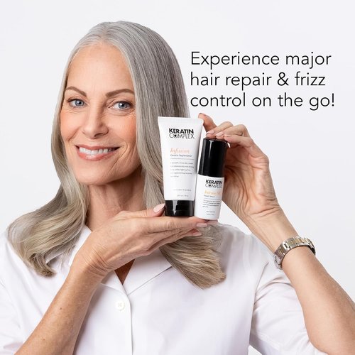 Keratin Complex - Red Carpet Blow Dry Kit | Infusion Keratin Replenisher 2.5 fl oz & Intense RX Repair Serum 1.5 fl oz