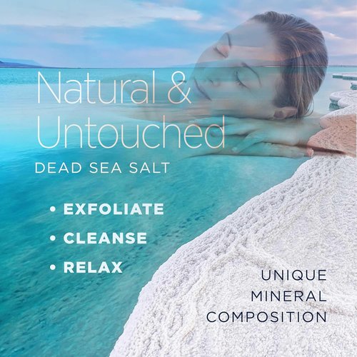 Minera Dead Sea Salt - 100% Pure & Natural, Fast-Dissolving Bath & Foot Soaks | 5 lbs, Unscented, Skin-Softening