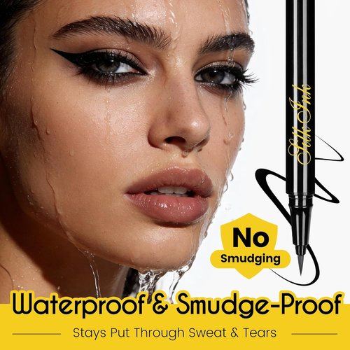 Regine Switzerland Liquid Eyeliner - Waterproof Vegan Formula in Classic Black
