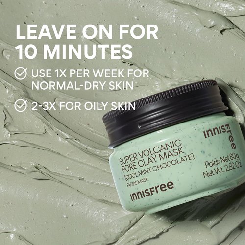 Innisfree Super Volcanic Clay Mask - Pore-Reducing & Sebum Control for Oily Skin | Limited Edition Gift Sets