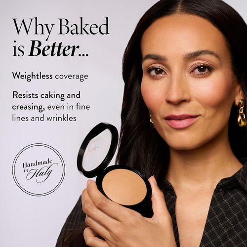 Laura Geller New York Baked Double Take Powder Foundation - Medium Shade - Buildable Coverage & Matte Finish