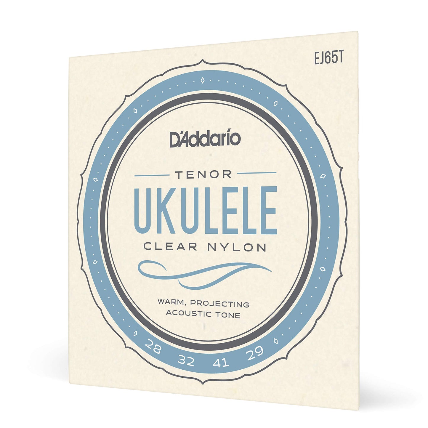 D'Addario Baritone Ukulele Strings, Fluorocarbon, EJ99B, 4-String Set, Pack of 1