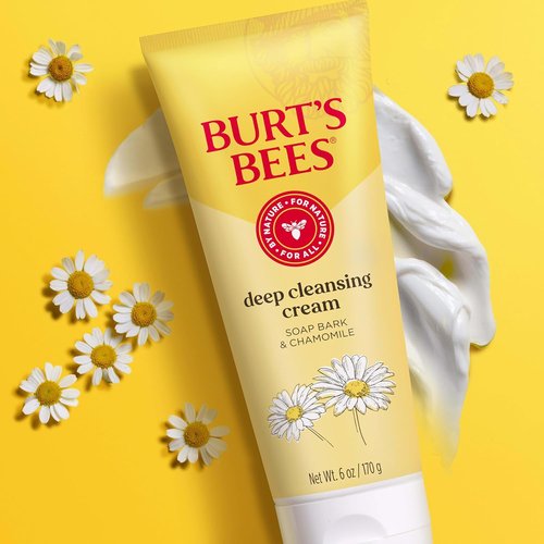 Burt's Bees Facial Cleanser - Deep Cleansing Cream with Chamomile | All-Natural, 6 Ounce (Pack of 3)