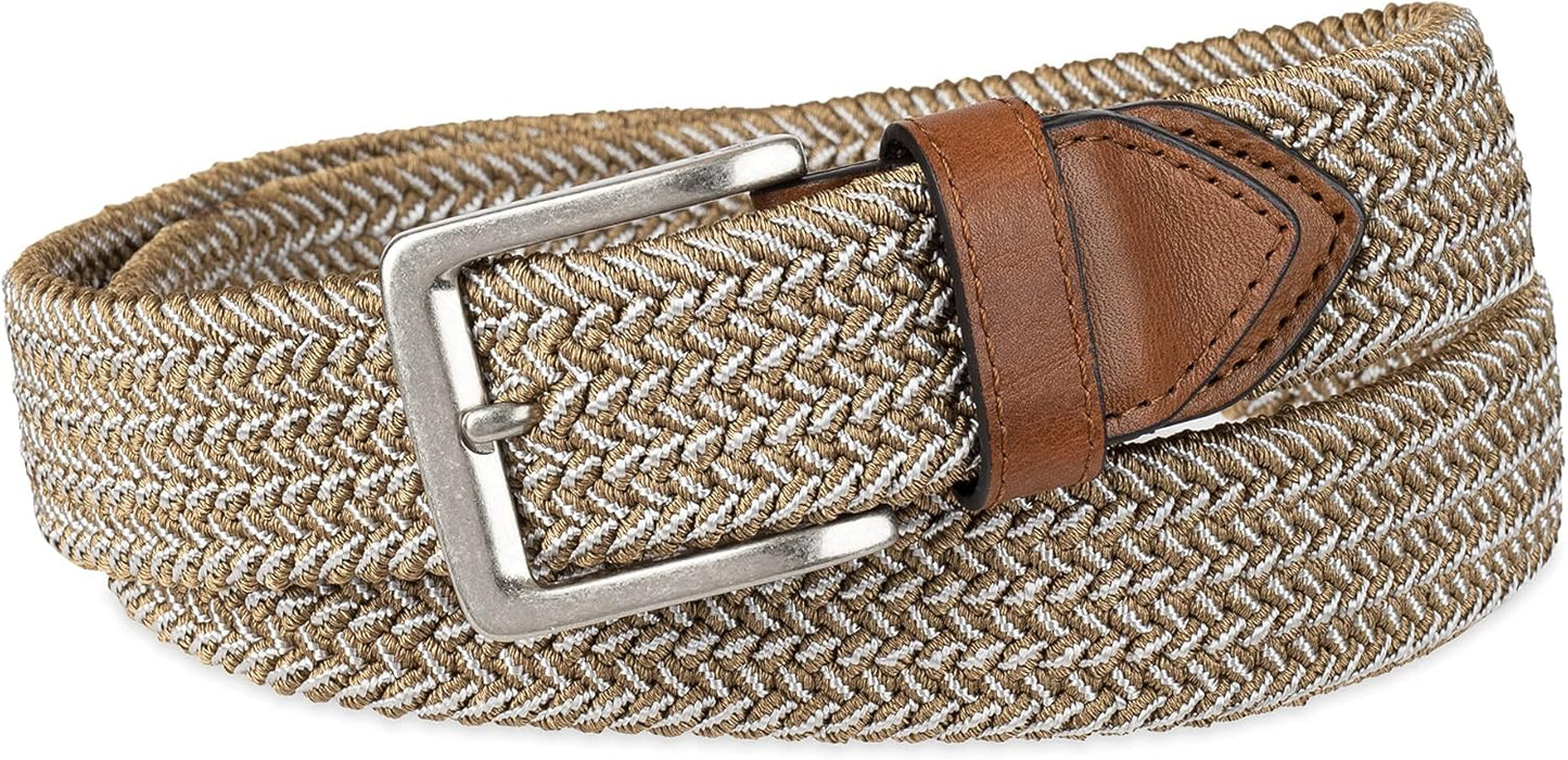 Tommy Bahama Men's Stretch Web Belt - Two Tone Design for Comfort and Style