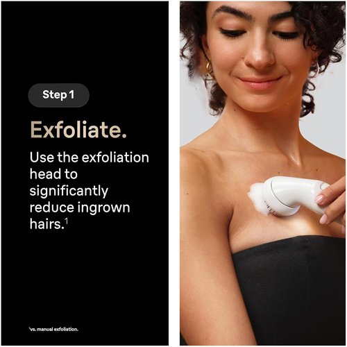 Braun Silk-épil 9 Flex Epilator - 360° Flex Head, Wet/Dry Use, Includes Shaver Head & Exfoliation Brush