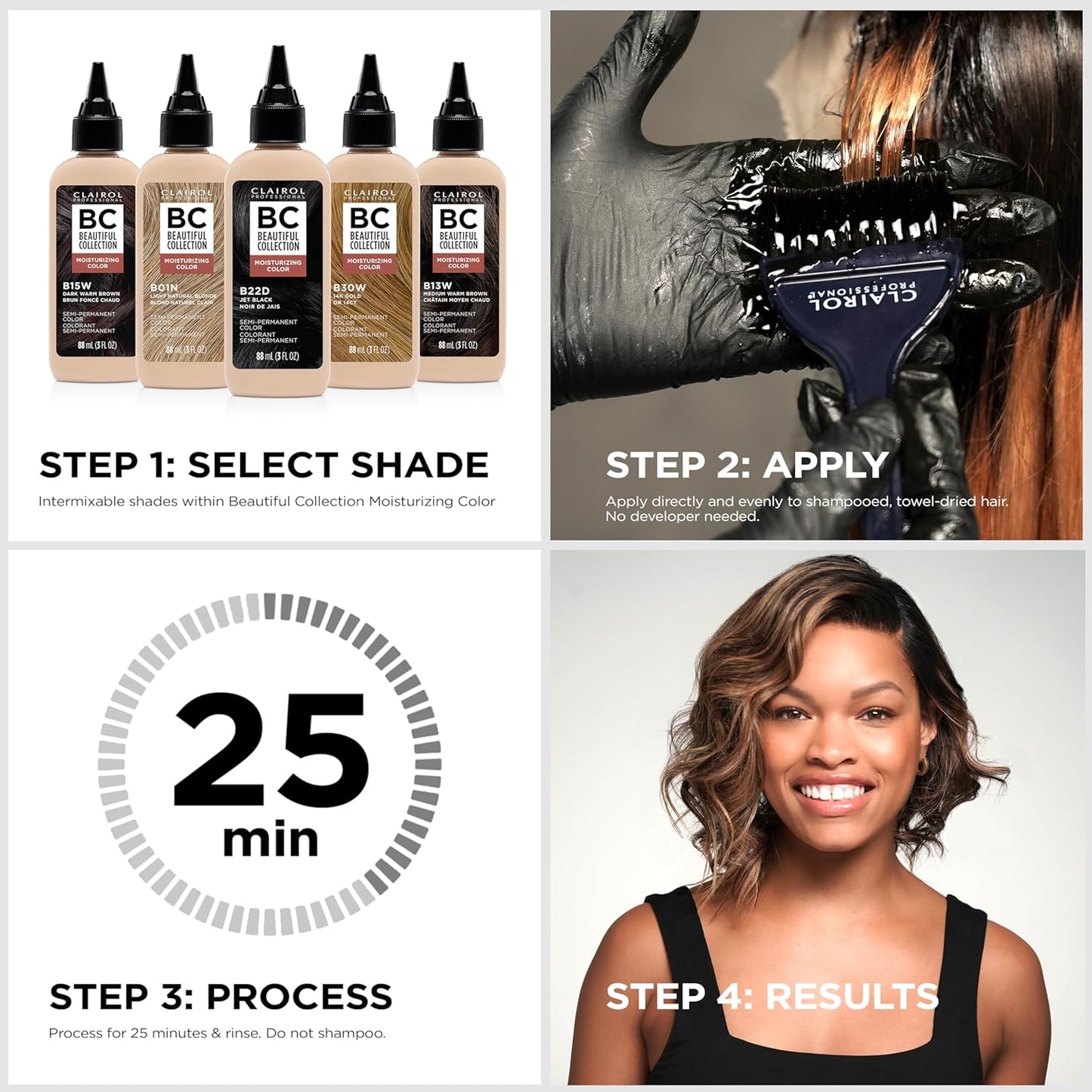 Clairol Professional Hair Color - Beautiful Collection 17W Rosewood Brown, 3 oz. | Vibrant & Long-Lasting