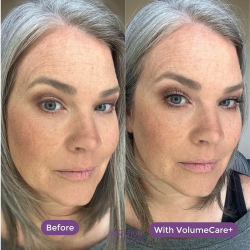 Rumi Cosmetiques VolumeCare+ Mascara For Older Women - Extreme Length and Volume 2-in-1 Formula - No Clumps, Long-Wearing, Hypoallergenic Mascara For Sensitive Eyes (Natural Black)