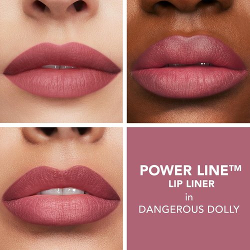 BUXOM Power Line Lip Liner - Long-Lasting Waterproof Pencil with Peptides & Vitamin E - Matte Finish