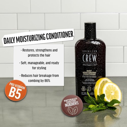American Crew Conditioner for Men - Daily Moisturizer with Citrus Mint Fragrance | 33.8 Fl Oz