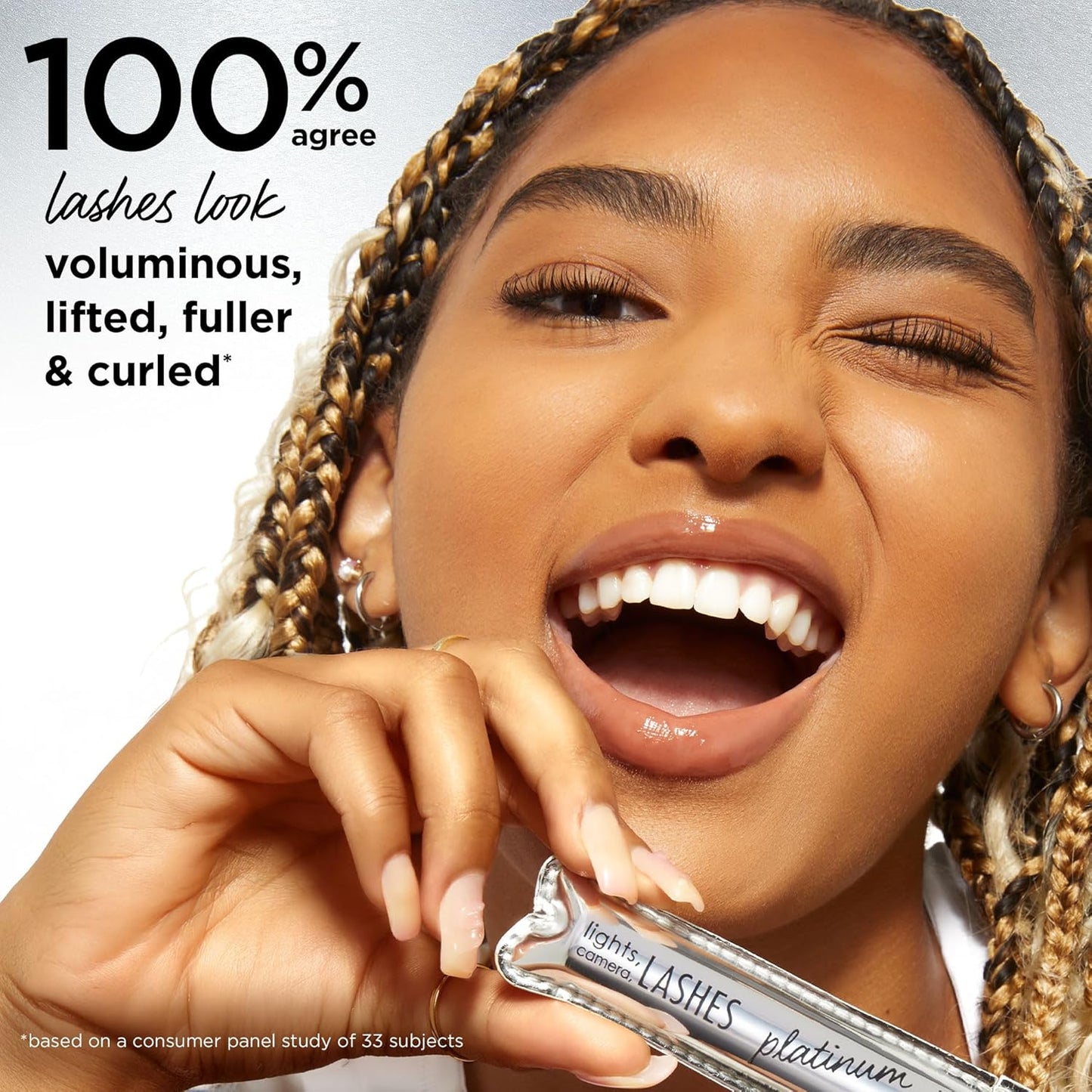 Tarte Lights, Camera, Lashes Platinum Volumizing Mascara - Black Tinted Peptide Lash Serum for Volume & Length, Vegan & Cruelty-Free