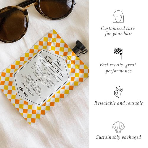 Davines The Restless Circle Invisible Hair Mask - Protects Against Damage & Breakage with Chia Seed Extract | 1.69 Fl Oz