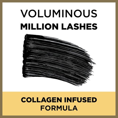 L’Oreal Paris Voluminous Million Lashes Mascara - Waterproof, Collagen-Infused, Black, 0.32 Fl Oz