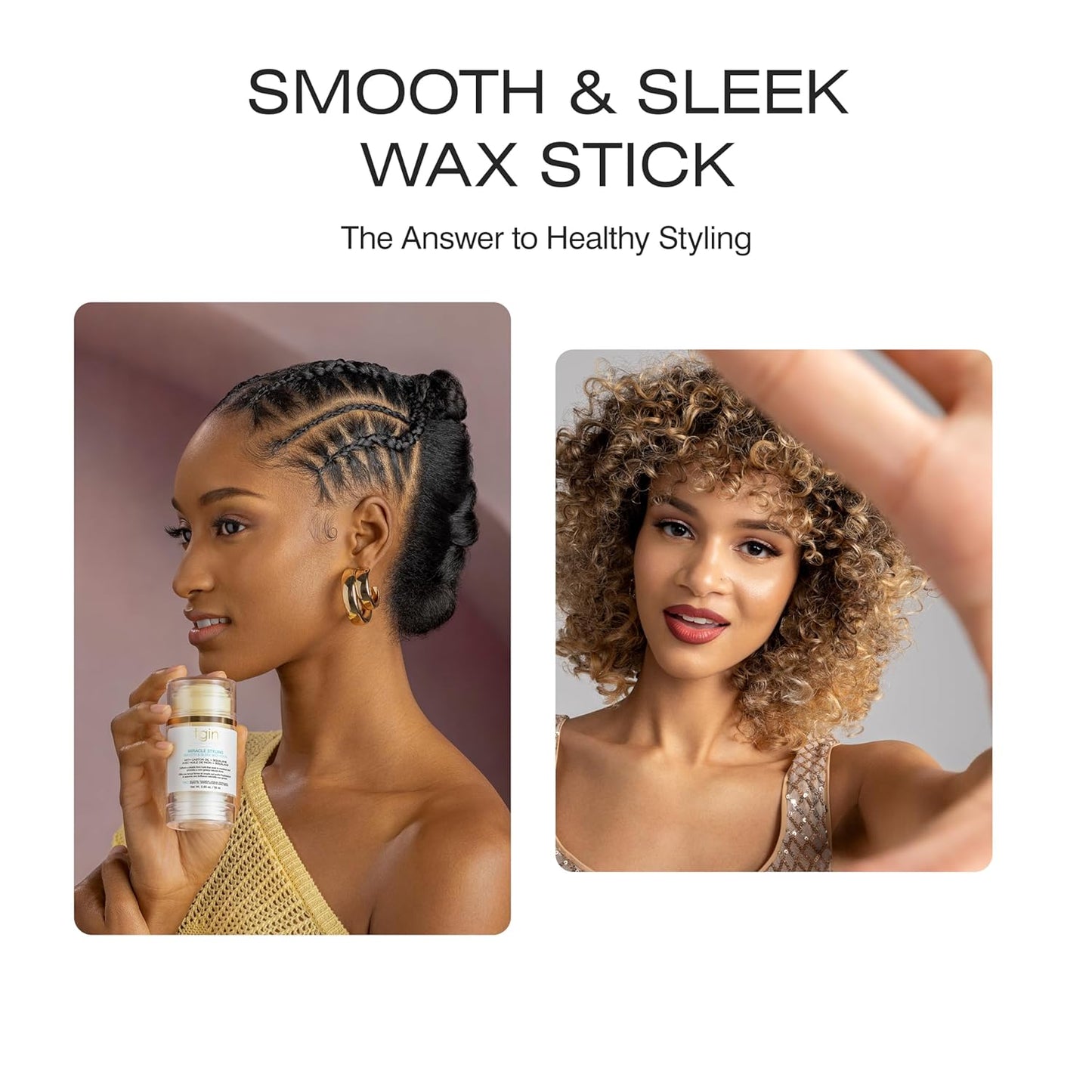Thank God It's Natural Smooth & Sleek Wax Stick - Miracle Styling for Effortless Slick Back Hair