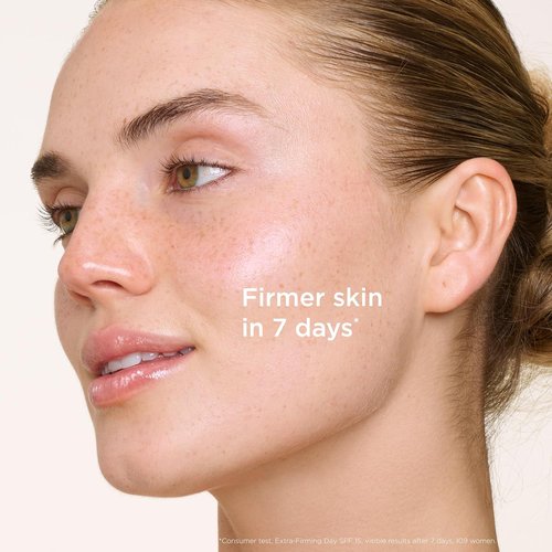 Clarins Extra-Firming Day Moisturizer SPF 15 - Firming Anti-Aging Cream with Collagen & Niacinamide | All Skin Types