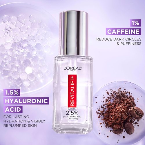 L'Oreal Paris Revitalift Eye Serum - Hydrating Formula with Hyaluronic Acid & Caffeine | .67 fl. oz.