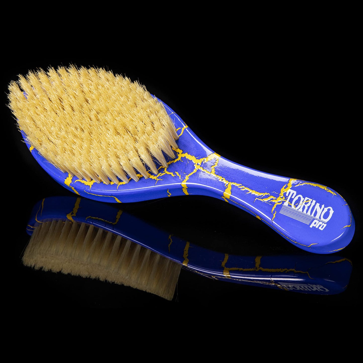 Torino Pro Curve Wave brush #131- Soft 100% boar bristle Curved 360 Wave Brush - Great for laying down 360 waves and use before using wave cap or durag - Luxury waves brush for men 360