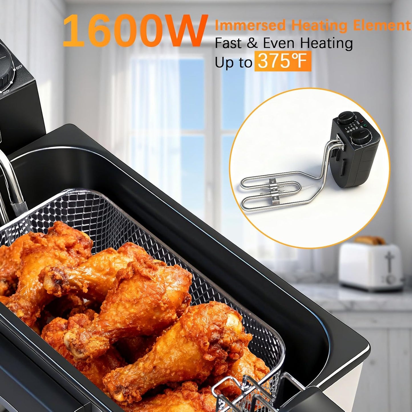 Skiennix Sous Vide Cooker - WiFi Immersion Deep Fryer with Basket for Perfect Cooking