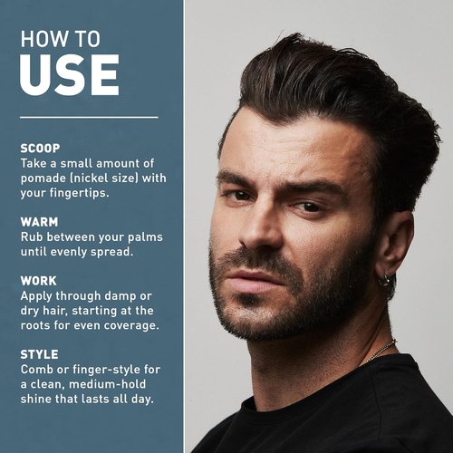 CRVFT Pomade - Medium Hold Styling Gel with Semi-Matte Finish - 2oz for Men | Water-Based, Boss Scented