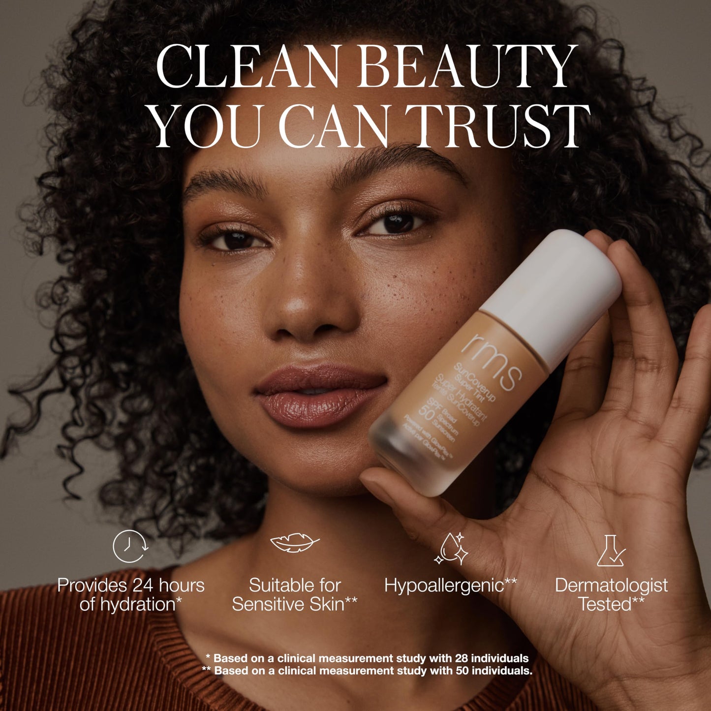 RMS Beauty SunCoverup Super Tint Broad Spectrum SPF 50 Sunscreen - Skin Tint Non Nano Zinc Oxide Mineral Sunscreen, Glowy Tinted Moisturizer with SPF (Alabaster)