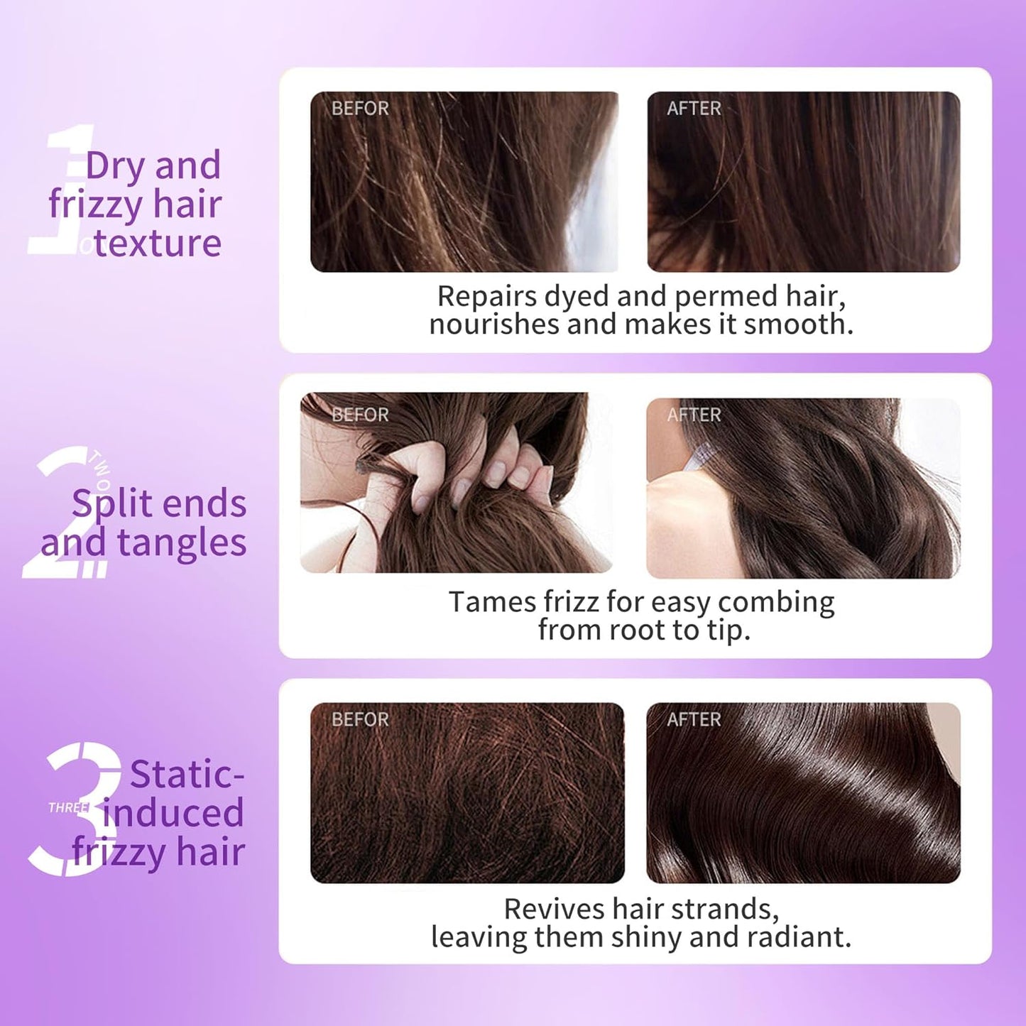 Skiennix Instant Smoothing Leave-In Conditioner - Hydrating Formula for Soft, Frizz-Free Hair