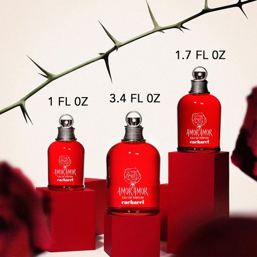 Cacharel Amor Amor Eau de Parfum Spray for Women - Floral & Fruity Fragrance with Bergamot, Rose & Cedar Notes