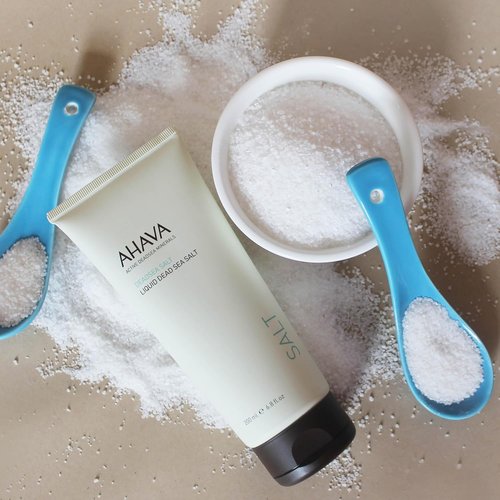 AHAVA Liquid Dead Sea Salt Gel - Rejuvenating In-Shower Spa Treatment with Osmoter & Grapefruit Oil, 6.8 Fl. Oz