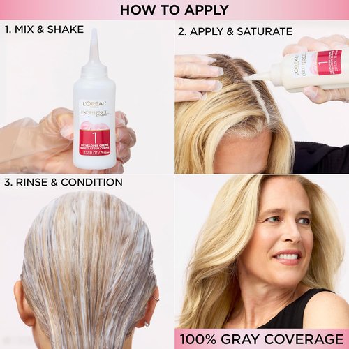 L'Oreal Paris Excellence Crème Hair Dye - Triple Care Formula for 100% Gray Coverage | 6 Light Brown, 2 Kits