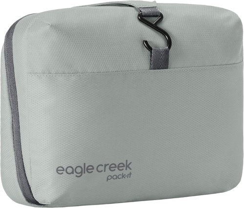 Eagle Creek Pack-It Hanging Toiletry Kit - Dual Compartment Organizer - Water Resistant - Storm Grey