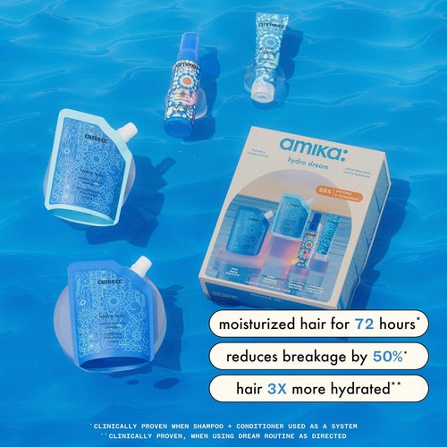 Amika Hydro Dream Hair Routine Trial Set - Nourishing Hydration for All Hair Types