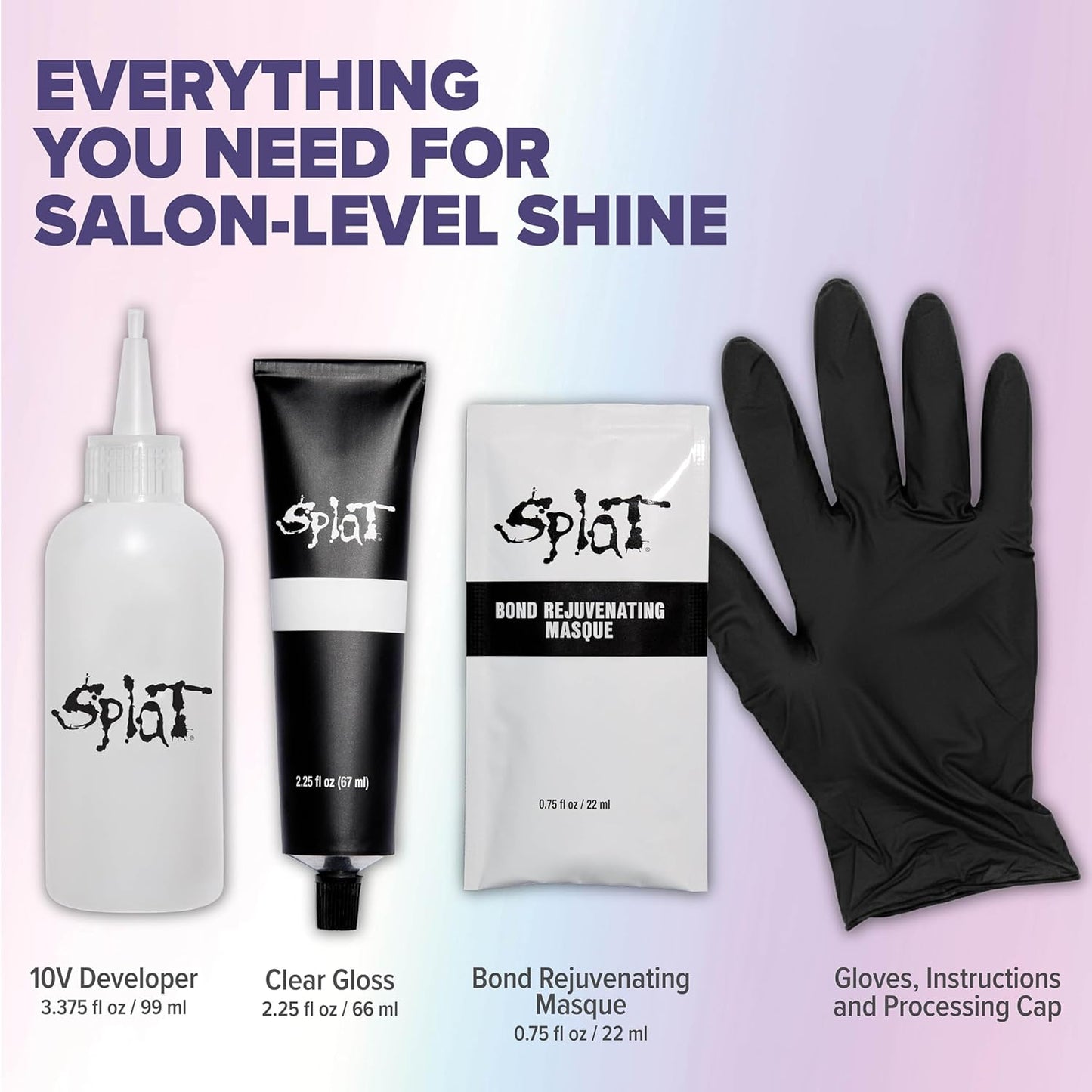 Splat Glossy Sauce | Demi-Permanent Clear Gloss Hair Color for Vibrant Shine - 4 oz