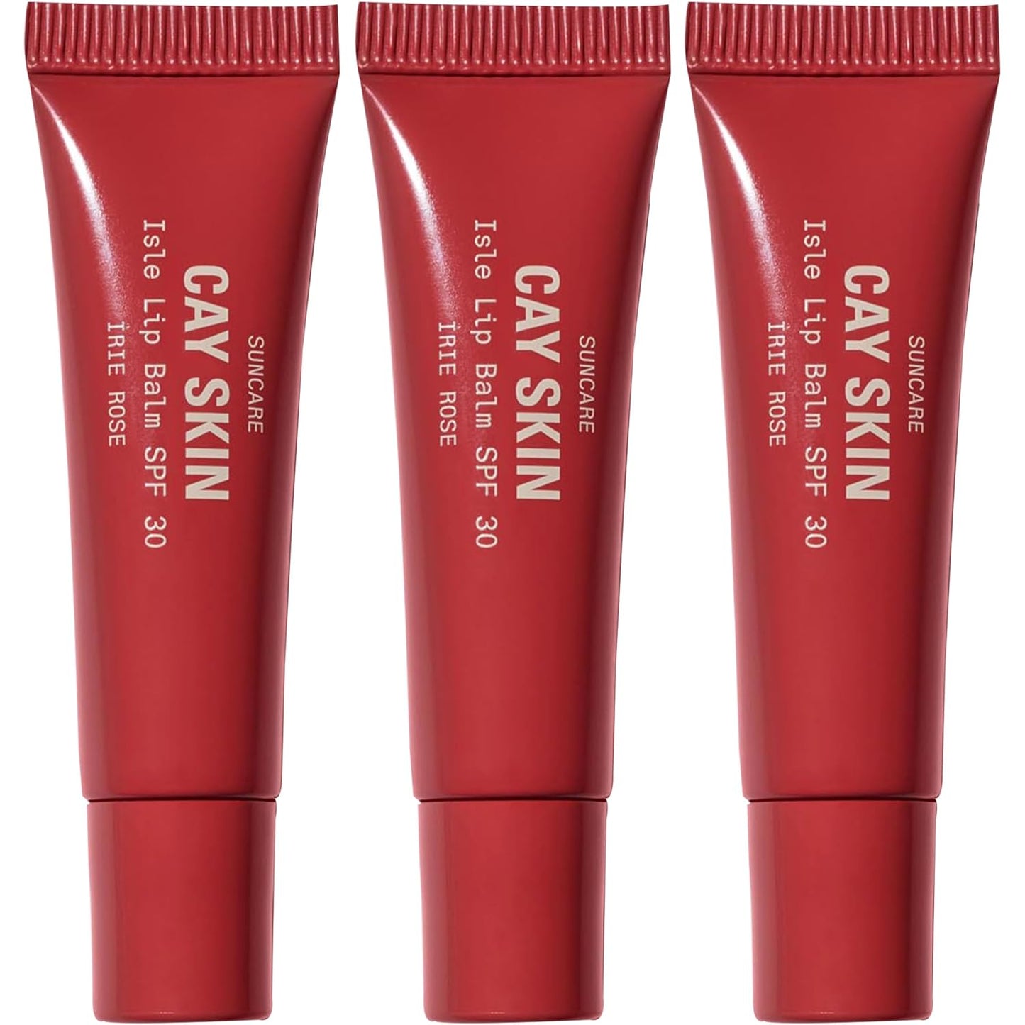 Cay Skin Isle Lip Balm SPF 30 - Hydrating, High Shine Lip Gloss in Vanilla Brown Sugar - 3-Pack, 1.05 oz
