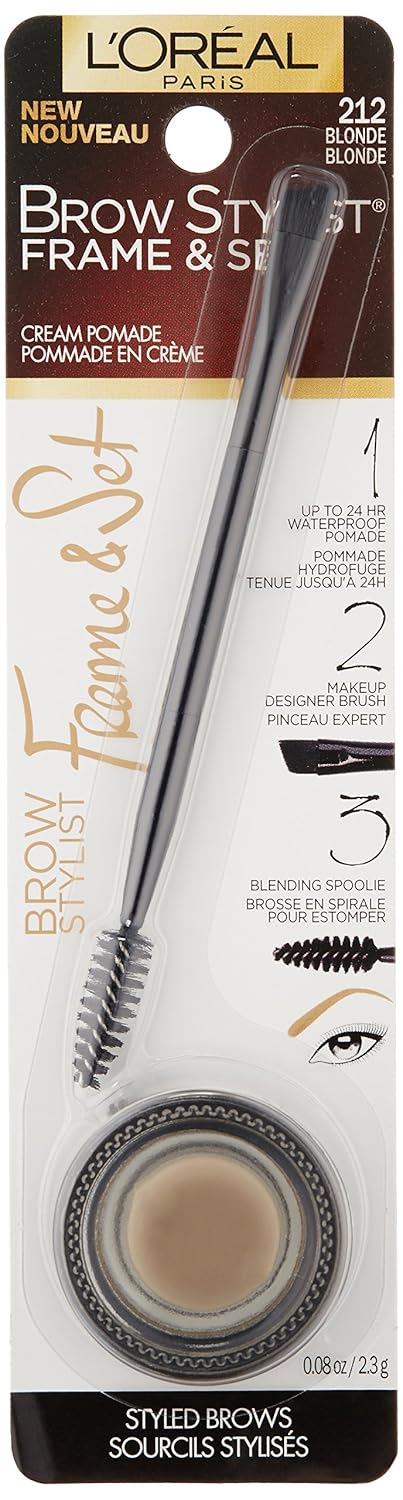 L'Oreal Paris Brow Stylist Frame and Set, Warm Brunette, 0.08 oz.