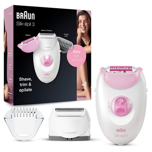 Braun Silk-epil 3 3-270 Epilator - Women's Hair Removal Device with Shaver & Trimmer Functionality