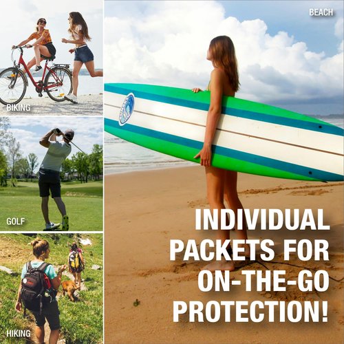 CoreTex Sun X SPF 30+ Sunscreen Packets - Travel Size Bulk Pack of 100 | Paraben & Oxybenzone Free, Water Resistant