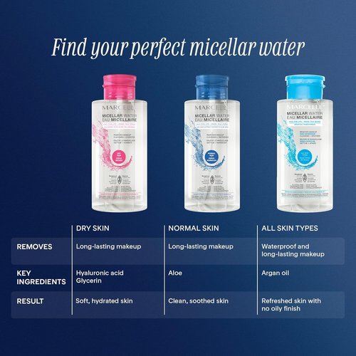 Marcelle Micellar Water - Gentle Makeup Remover with Aloe Vera for Sensitive Skin | 13.5 Fl. Oz.