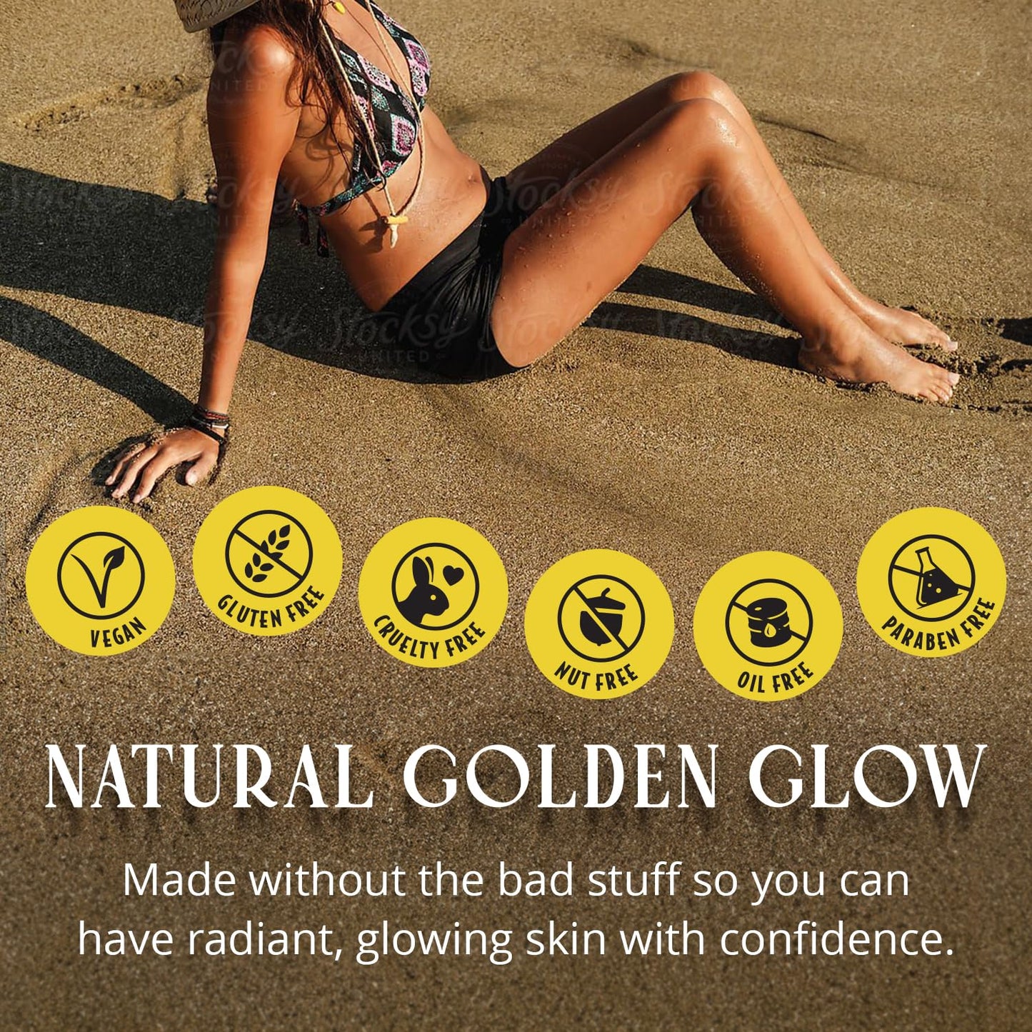 Skinerals Self Tanner Mousse - Organic Sunless Tanning Foam for Face & Body, Streak-Free & Quick-Drying, 8 oz