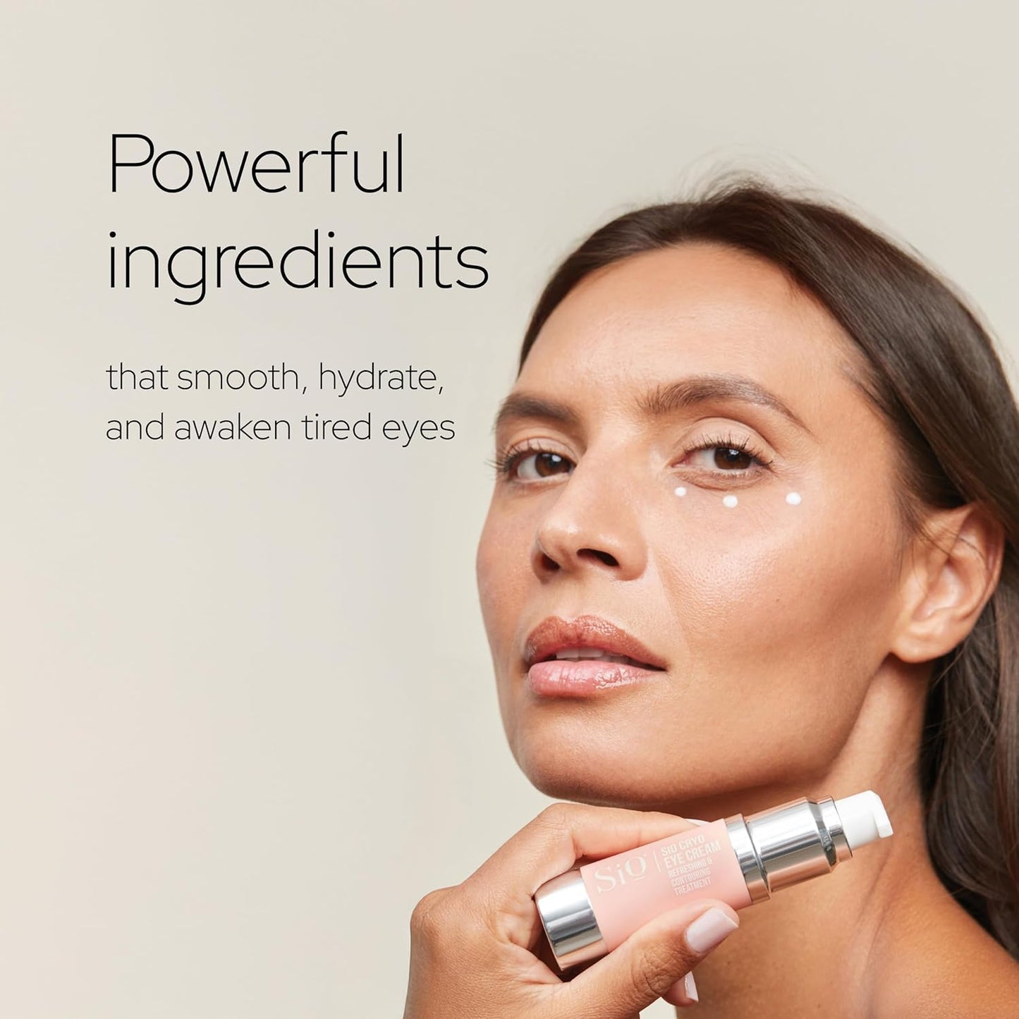 SiO Beauty Cryo Eye Cream - Hydrating Formula for Dark Circles & Fine Lines - Cooling Under-Eye Treatment with Shea Butter, Vitamin E & Collagen