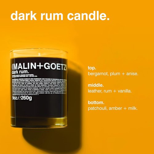 MALIN+GOETZ Scented Candle - Hand-Poured Soy Wax with Unique Fragrance Blends | 9oz Clean-Burning & Vegan